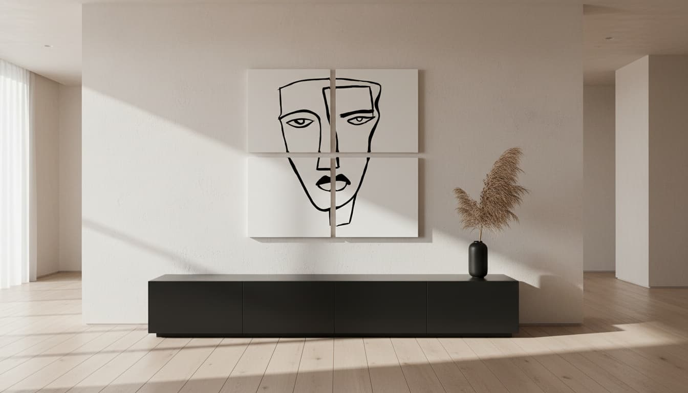 Reflection hung in a luxury interior